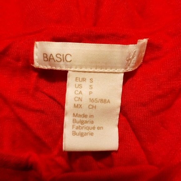 H&M Basic Swing Dress Tomato Red Sleeveless Round Neck Women’s Small S Simple - Picture 3 of 5